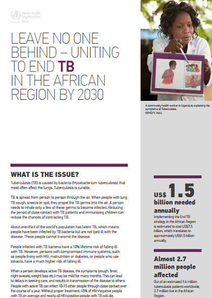 Fact sheet: Tuberculosis